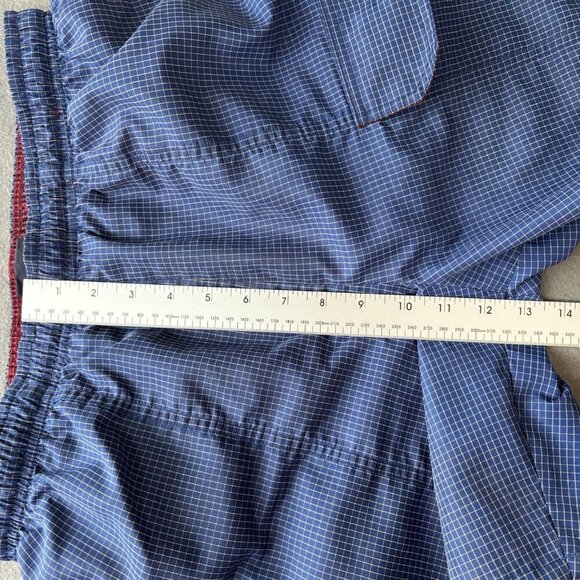 Vtg Majestic Sport Mens Shorts Swimsuit Beach Tanks Blue Lined 30 Drawstring 90s - Picture 4 of 13